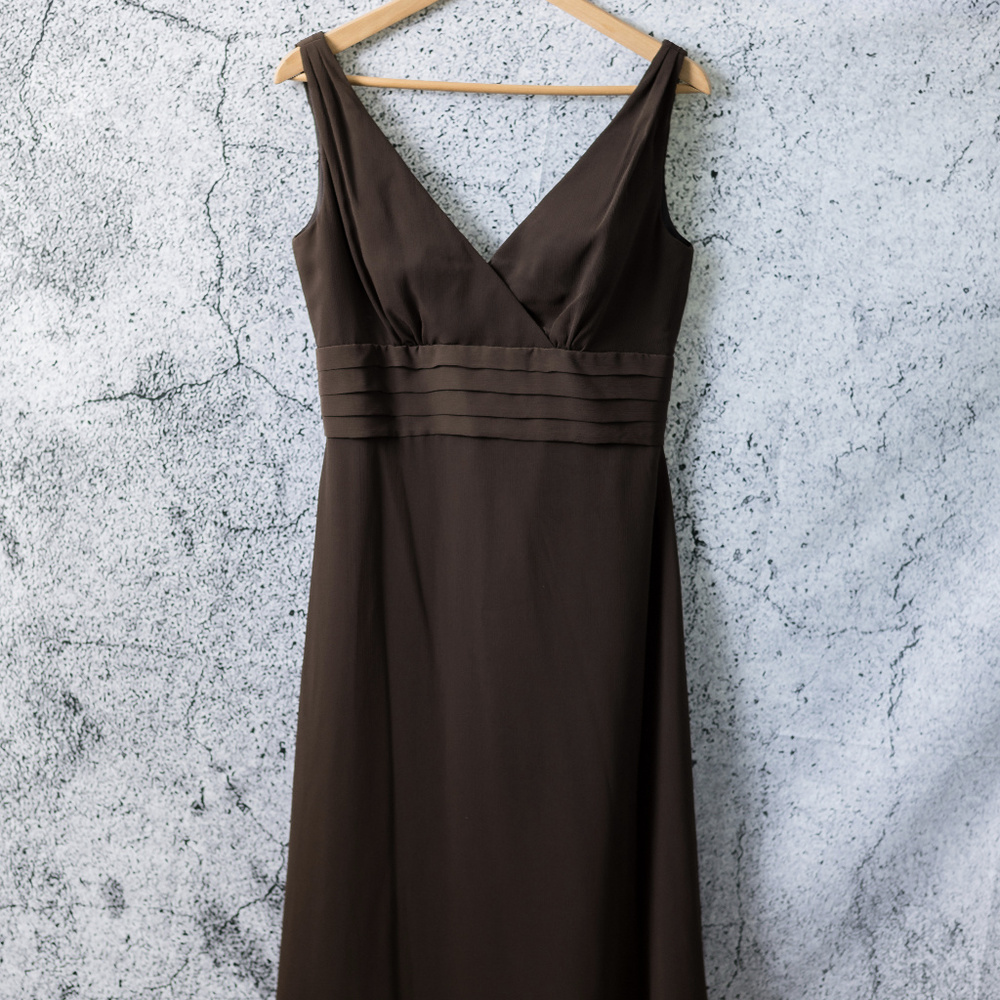 WTOO by Watters & Watters Lined Brown Dress